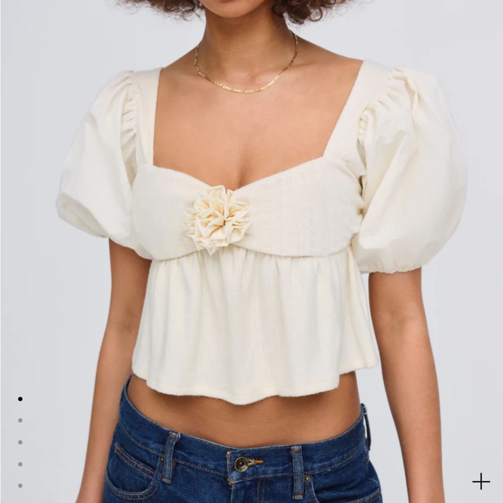 Valencia Cream Puff Sleeve Top